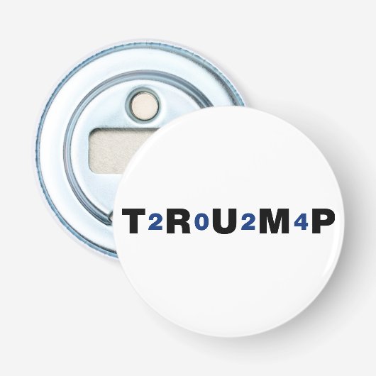 Trump 2024 Blue Button Flesopener (Voorkant)
