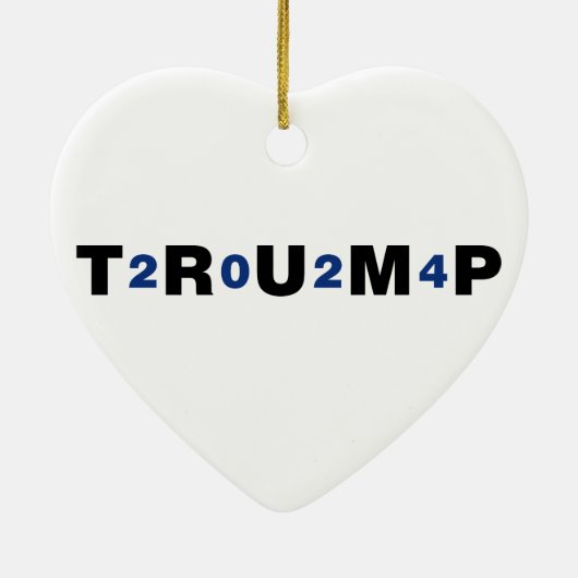Trump 2024 Blue Keramisch Ornament (Achterkant)