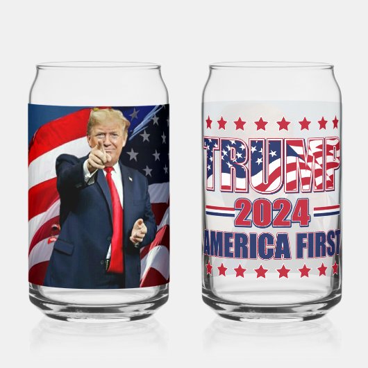 Trump 2024 - Boorboor Blikvorm Glas (Achterkant)