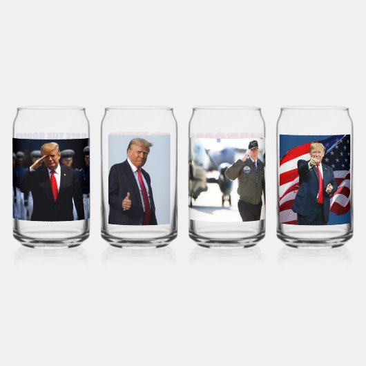 Trump 2024 Boorboor Sluit de grens Blikvorm Glas (Achterkant)