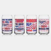 Trump 2024 Boorboor Sluit de grens Blikvorm Glas (Voorkant)