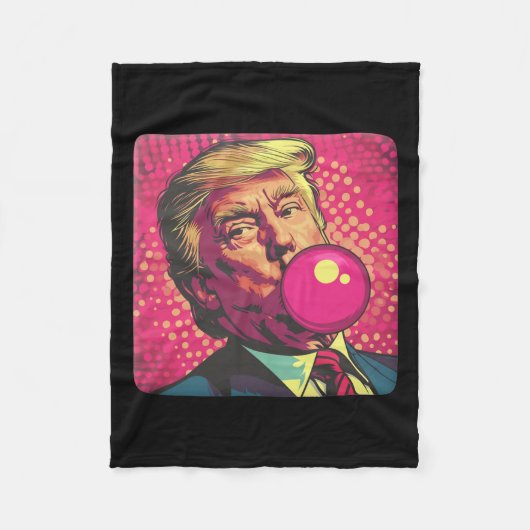 Trump 2024 Bubble Gum Pop Fleece Deken (Voorkant)