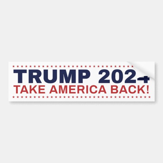 Trump 2024 bumper sticker Take America Back! (Devant)