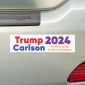 Trump 2024 Bumpersticker met Tucker Carlson (Op auto)