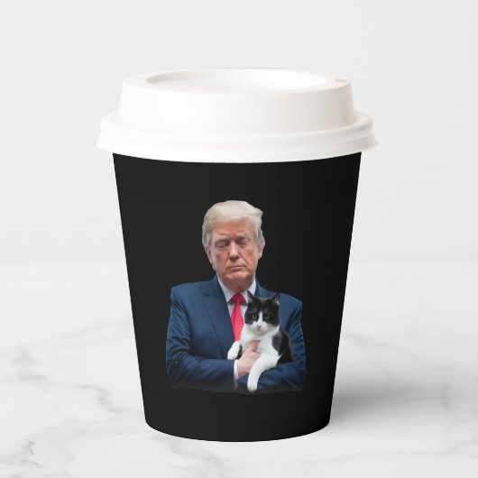 Trump 2024 Cat MAGA Funny Trump Cat Papieren Bekers (Voorkant)