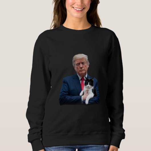 Trump 2024 Cat MAGA Funny Trump Cat Trui (Voorkant)