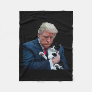 Trump 2024 Cat Mega Funny Trump Cat Fleece Deken