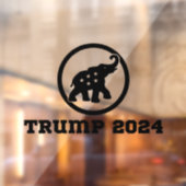 Trump 2024 Clair Vitre Noir Cling Autocollant voit (Feuille 2)