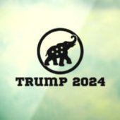 Trump 2024 Clair Vitre Noir Cling Autocollant voit (Feuille 3)