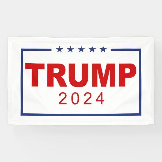 Trump 2024 Classic Rechthoek Logo Spandoek (Horizontaal)