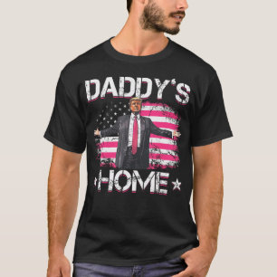 Trump 2024 Daddys Huis Grappig Trump Roze T-shirt