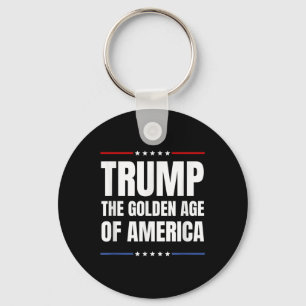Trump 2024, de Gouden Eeuw van Amerika Patriottisc Sleutelhanger