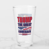 Trump 2024 De Grote Amerikaanse Comeback Glas (Voorkant)