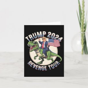 Trump 2024 De wraak berijdende dinosaurus American Kaart