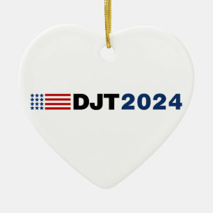 Trump 2024 DJT Ceramic Ornament