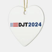 Trump 2024 DJT Ceramic Ornament (Links)