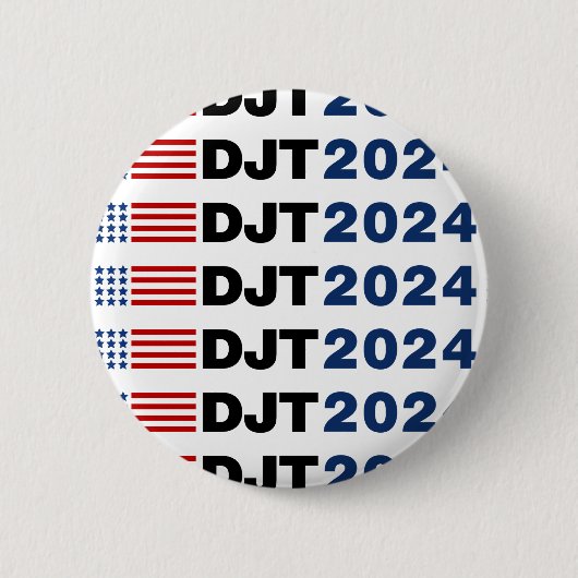 Trump 2024 DJT Ronde Button 5,7 Cm (Voorkant)