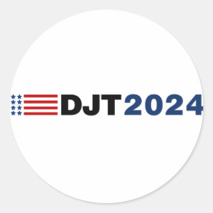 Trump 2024 DJT Ronde Sticker
