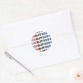 Trump 2024 DJT Ronde Sticker (Envelop)