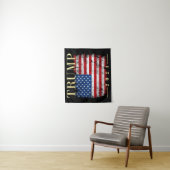 Trump 2024 Elegante gouden Amerikaanse vlag Wandkleed (In situ)