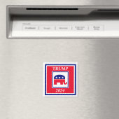 TRUMP 2024 Elephant Election Magnet Magneet (Insitu (Vaatwasser))