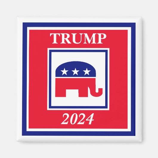 TRUMP 2024 Elephant Election Magnet Magneet (Voorkant)