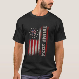 Trump 2024 Fight Fighting Fighter Supporter Amerik T-shirt
