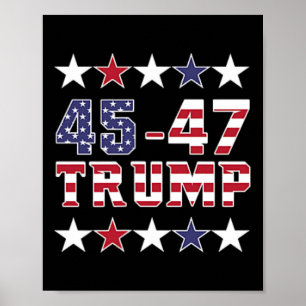 Trump 2024 Fight Fist Pump US Flag Mega Poster