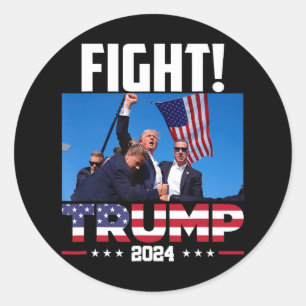 Trump 2024 Fight Fist Rally Trump Rally 2024 Ameri Ronde Sticker