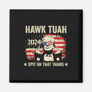Trump 2024 Flag Funny Hawk Tush Middelvinger 24 V Magneet