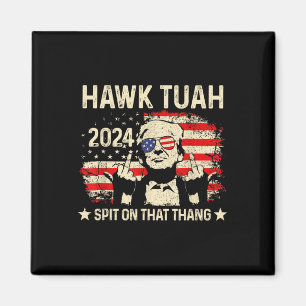 Trump 2024 Flag Funny Hawk Tush Middelvinger 24 V Magneet