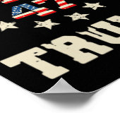 Trump 2024 Flag (op de rug) Take America Back Trum Poster (Hoek)