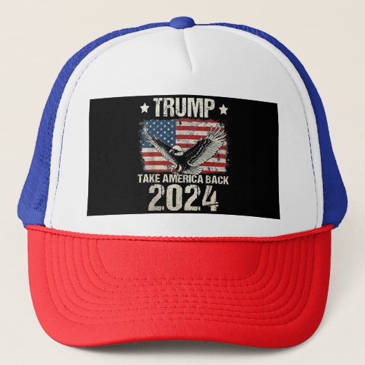 Trump 2024 flag take America back men women Trump Trucker Pet (Voorkant)