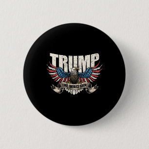 Trump 2024 Flag Take America Byck Mannen Vrouwen D Ronde Button 5,7 Cm