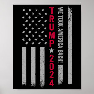 Trump 2024 Flag Victory J.d.vance President 47 Tru Poster