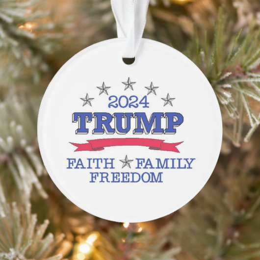 Trump 2024 Foi, famille, liberté (Arbre)