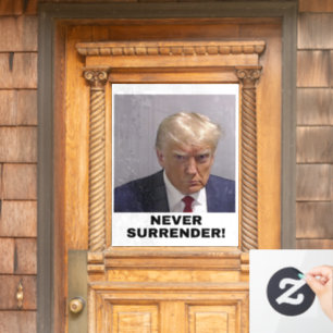 Trump 2024 geeft zich nooit over raamsticker