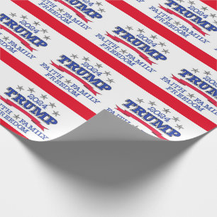 Trump 2024 Geloof, Familie, Vrijheid Inpakpapier