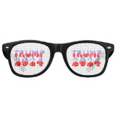Trump 2024 Groovy Patriottisch Retro Zonnebril (Voorkant)