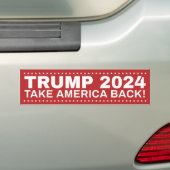 Trump 2024 Haal Amerika terug! Bumpersticker (Op auto)