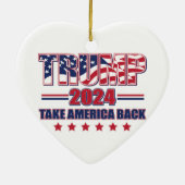 Trump 2024 Haal Amerika terug Keramisch Ornament (Achterkant)
