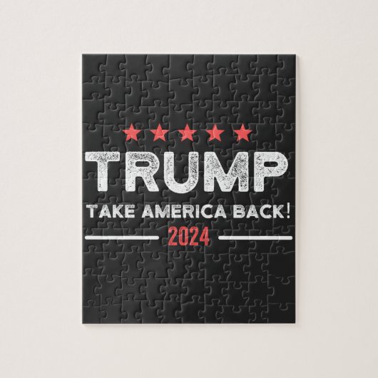 Trump 2024 Haal Amerika terug Legpuzzel (Verticaal)