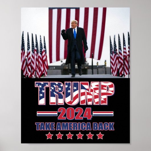 Trump 2024 Haal Amerika terug Poster (Voorkant)