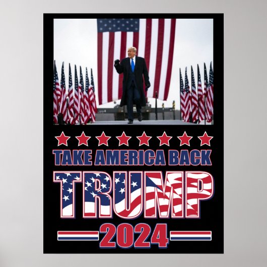 Trump 2024 Haal Amerika terug Poster (Voorkant)