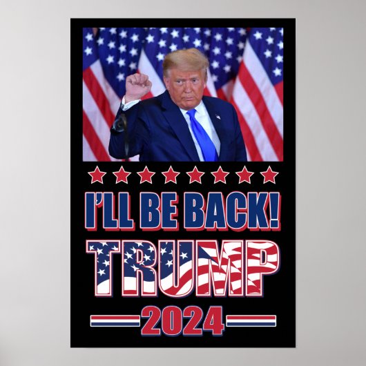 Trump 2024 Haal Amerika terug Poster (Voorkant)