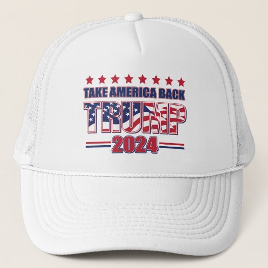 Trump 2024 Haal Amerika terug Trucker Pet (Voorkant)