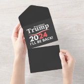 TRUMP 2024 - IK BEN TERUG! ALL IN ONE UITNODIGING (Afscheurbaar)
