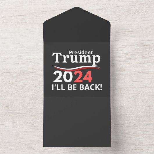 TRUMP 2024 - IK BEN TERUG! ALL IN ONE UITNODIGING (Binnen)