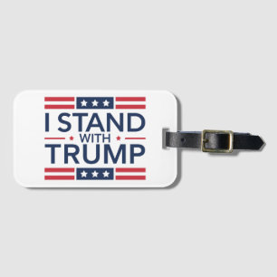 Trump 2024 Ik sta achter Trump steun president Bagagelabel