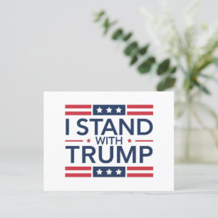 Trump 2024 Ik sta achter Trump steun President  Briefkaart